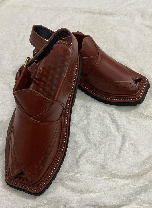PESHAWARI MEDICATED CHAPPAL MASTER BROWN