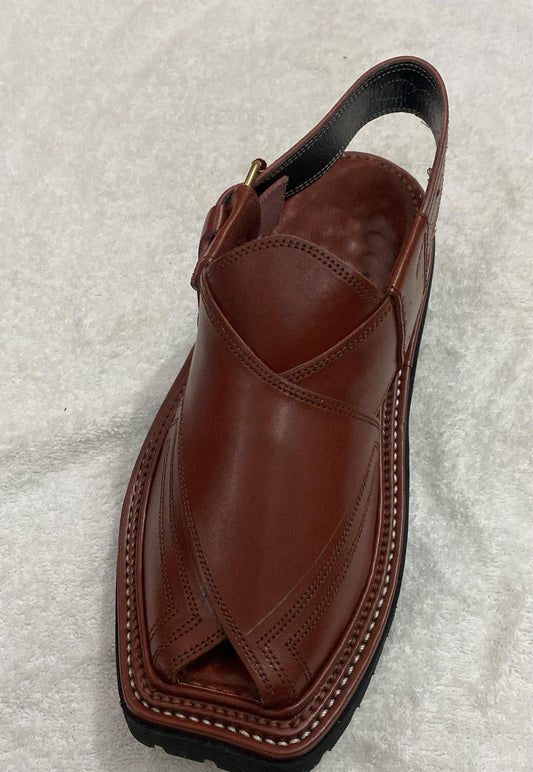 PESHAWARI MEDICATED CHAPPAL MASTER BROWN